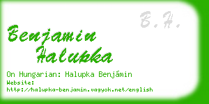 benjamin halupka business card